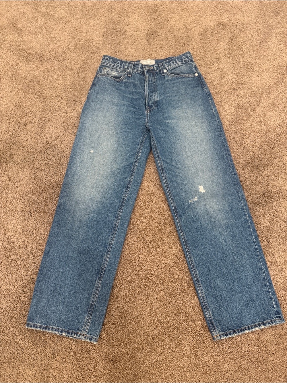 Everlane Medium Blue High-Rise Straight Jeans